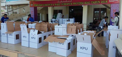 KPU Riau Distribusikan Surat Suara 25 Juni